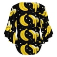 thumbnail image 6 of Banana Women's V-Neck Blouse With 3/4 Ruffled Bell Sleeves Casual Top Ladies Blouses, 6 of 7