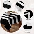 thumbnail image 5 of Black Striped Table Cloth Waterproof Tablecloths, Modern Simple Monochrome Geometric White Tablecloth Dining Table Cover for Kitchen Party Tabletop Outdoor, Rectangle Tablecloth 54x108 Inch, 5 of 9