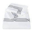 thumbnail image 2 of Luxury 1200 Thread Count Egyptian Cotton Geometric Scroll Embroidered 3 Piece Duvet Cover Set by Blue Nile Mills, 2 of 8