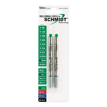 UPC: 0080333581223 | Schmidt Ink Schmidt 8126 Rollerball Short Capless Refill Fine Green 2 Pack (SC58122)