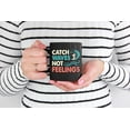 thumbnail image 2 of Catch Waves Not Feelings, Surfer, Black 11oz Ceramic Mug, 2 of 5