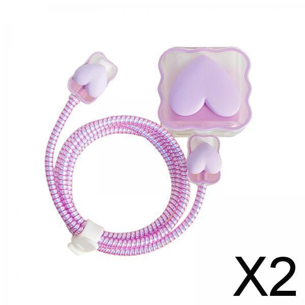 Cubiertas para Cables de Cargador, Protector Elegante para Carga Rápida 2 piezas