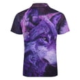 thumbnail image 5 of Purple Wolf Men Zipper T-shirt Summer Casual Short Sleeve T-shirt Top, 5 of 7
