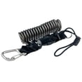 thumbnail image 3 of Lipstore Diving Coil Lanyard Spring Coiled Camera Lanyard Metal with Hook Freediving Rope Black, 3 of 8
