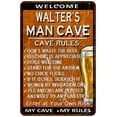 thumbnail image 1 of WALTER'S Man Cave Rules Rusty Sign Garage Decor 8x12 108120051360, 1 of 1
