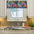 thumbnail image 2 of Yayeee Kitchen Valance Rod Pocket 54" x 18" Living Room Window Curtain, Art Plants, 2 of 6