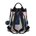 thumbnail image 2 of FORMRS Women's Travel Backpack Purse Anti-Theft Hidden Pockets Casual Shoulder Bag, Pink Stripes, 2 of 7