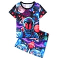 thumbnail image 2 of ATAIKU Summer Pajamas for Boys Astronaut Short Sleeve 2-Piece PJs Set Toddler Kid Comfy Sleepwear Size 3-12Y, 2 of 15