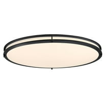 Westinghouse Lighting 6136300 Lauderdale Transitional Contemporary One-Light, 33 Inch 40 Watt LED Indoor Flush Mount Fixture Selectable, Matte Black Finish, Frosted Acrylic Shade