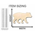thumbnail image 2 of Unfinished Wood Bear Cub Shape - Animal - Craft - up to 46" DIY 4" / 1/8", 2 of 3