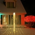 thumbnail image 4 of Five Pointed Star Waterfall Lamp Led Meteor Star Lamp Courtyard Layout Christmas Decorative Lamp Taillight, 4 of 13
