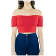thumbnail image 2 of Patlollav Pntutb Blouses for Women,Ladies Off Shoulder Leakage Of Stomach Tops, 2 of 7