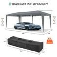 thumbnail image 5 of Ataucjin 10x20 Pop Up Canopy with 6 Sidewalls, Waterproof Canopy Outdoor Event Shelter50+ Gazebo Portable Tents for Parties Beach Camping Wedding Commercial, 5 of 9
