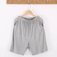 thumbnail image 2 of GigrtiJin Summer Pajamas Shorts for Womens Knee Length Elastic High Waisted Shorts Loose Casual Lounge Shorts with Pockets, 2 of 4