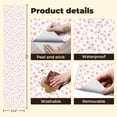 thumbnail image 5 of Boho Peel and Stick Wallpaper Pink Watercolor Floral Delicate Blossoms White Wall Mural 23.6in x 9.8ft Self Adhesive Removable Wall Paper Renter Friendly Wallpaper for Nursery Bedroom Cabinets, 5 of 8