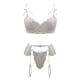 thumbnail image 4 of Gibobby Lencería mujer erótica Conjunto de Ropa Interior Sexy para Mujer Lenceria Erotica De Encaje con Cuello Sensual Lenceria Sexy para Mujer(Blanco, G), 4 of 5