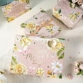 thumbnail image 3 of Mother's Day Wrapping Paper Roll, Happy Mother's Day Lettering, Yellow Floral Party Gift Wrap for Women, Mom, 17 inches x 16.4 Feet (23.2 sq.ft.), 3 of 17