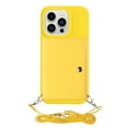 thumbnail image 2 of For Iphone 14 Pro Max Crossbody Lanyard Wallet Card Bag Phone Case(Yellow),iPhone 15 Pro, 2 of 5