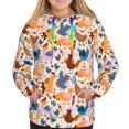 thumbnail image 3 of KLL Cute Chickens for Womens Pullover Hoodie with Pocket Hooded Long Sleeve Shirts Sweatshirt for Women-Medium, 3 of 7