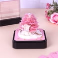 thumbnail image 3 of Bearachild Bloc de notas 3D Sakura Tree, regalo especial con luces para decoración de escritorio, decorativo y práctico Suministros de escritura y corrección Verde, 3 of 6