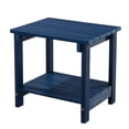 thumbnail image 3 of Key West Weather Resistant Outdoor Indoor Plastic Wood End Table, Patio Rectangular Side table, Small table for Deck, Backyards, Lawns, Poolside, and Beaches, Blue, 3 of 4