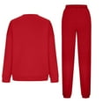 thumbnail image 4 of UAMVSH Sweatsuits for Women 2 Piece Outfits Plus Size Long Sleeve Hoodie High Elastic Waisted Jogger Sweatpants Oversized Tracksuits Sets(4X-Large,Red), 4 of 6