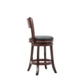 thumbnail image 5 of Boraam Palmetto 24in. High Open Back Swivel Wood Counter Stool, Brandy Finish, 5 of 15