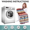 thumbnail image 6 of Wearable Oversized Blanket,Colorful Geometric Striped Pattern Wearable Blanket Hoodie for Adults,Cozy Hooded Blankets with Super Pockets,Super Warm Fuzzy Pullover for Women & Men, 6 of 6