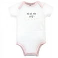 thumbnail image 2 of Hudson Baby Infant Girl Cotton Bodysuits 3pk, Pink Princess, 9-12 Months, 2 of 4