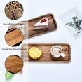 thumbnail image 3 of Bandeja de Madera Pequeña para Exhibición: Elegante Bandeja de Madera de Nogal para Servir Té, Café, Bocadillos, Sushi y Aperitivos, 3 of 5