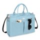 thumbnail image 1 of Bolsa de lona con diseño superior, resistente, para mujer, color azul claro, 1 of 8