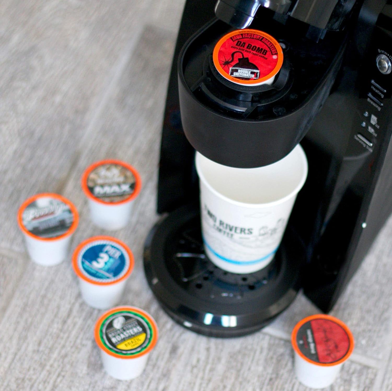 Two Rivers Coffee Bold Roast Coffee Pods for Single Serve Coffee Pod Brewers Including 2.0, Variety Sampler Pack, 100 Count