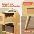 thumbnail image 6 of Rattan Nightstand Durable with Charging Station, Boho Night Stand, Small Bedroom Side Table, 6 of 7