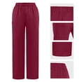 thumbnail image 6 of VV AVEORS Scrub Suit Set For Women Modern V-Neck Top & Tapered Leg Cargo Pants Medical Nursing Uniforms Set Wine 2XL, 6 of 7