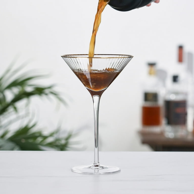 Viski Meridian Martini Glasses - Stemmed Fun Cocktail Glasses