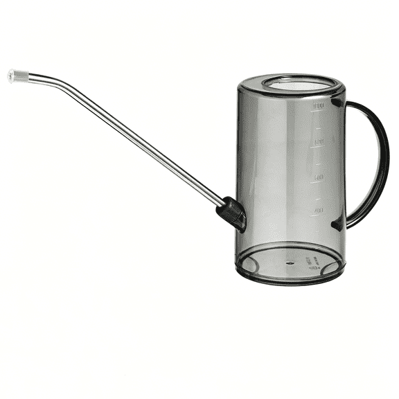 ACDANC Long Spout Watering Cans for Indoor Plants, 1L Large Garden Flower Watering Can with Stainless Steel Spout, Clear Measurable Scale for Hanging Plants/Houseplants/Succulents