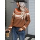 thumbnail image 2 of Suéter Vintage de Jacquard con patrón geométrico para mujer, jerseys de punto informales de Navidad, Top de Festival, ropa femenina, invierno, 2025, 2 of 5