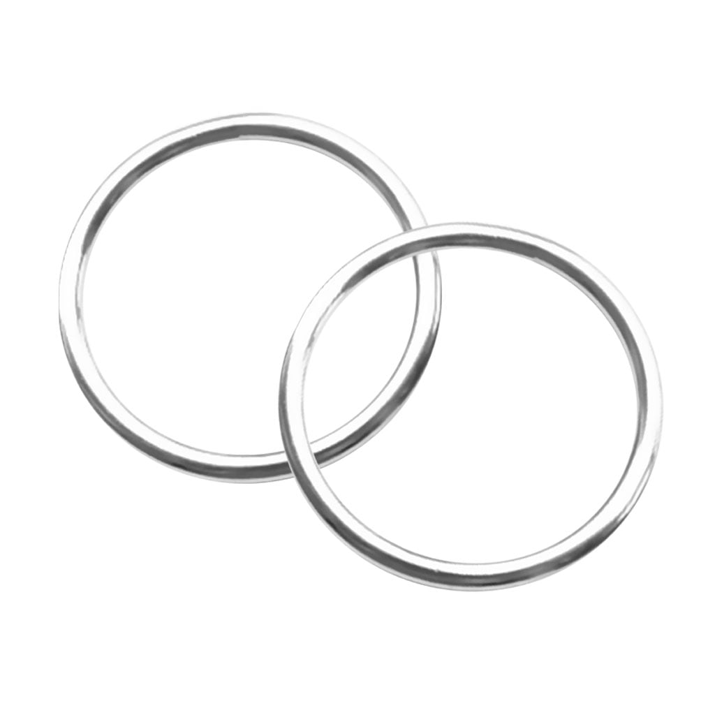 2pcs Welded Stainless Steel O Round Ring Circle Craft Webbing Boat Marine 