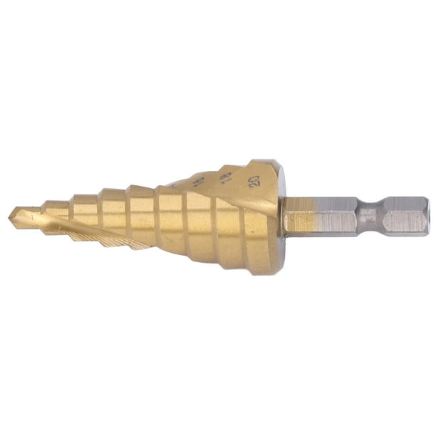 Step Drill Bit, Cone Drilling Step Drill Double Spiral Flutes With Hex