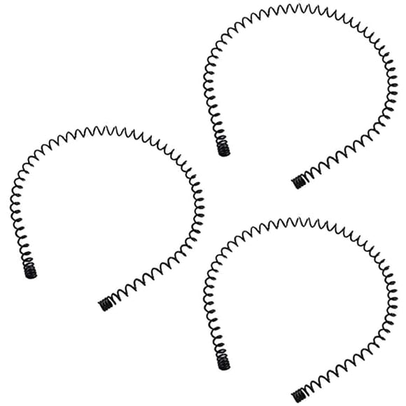 KELUBATU Diademas para Hombres Diademas de Metal de Moda Unisex Negro Diadema de los 90 Diademas Antideslizantes de Primavera para Yoga Deportes al Aire Libre y Uso Diario. (3 piezas)