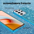 thumbnail image 5 of Compatible with Samsung S21 Ultra Case Glitter Shockproof, for Samsung Galaxy S21 Ultra Phone Case Bling Sparkly Soft TPU and PC Silicone Shiny Girl Women Thin Protective Cover (Blue), 5 of 14
