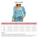 thumbnail image 5 of Blusa de punto con cuello cuadrado, mangas abullonadas y puños abotonados - Camisa informal azul verdosa, mangas largas, corte para mujer, talla L, 5 of 5