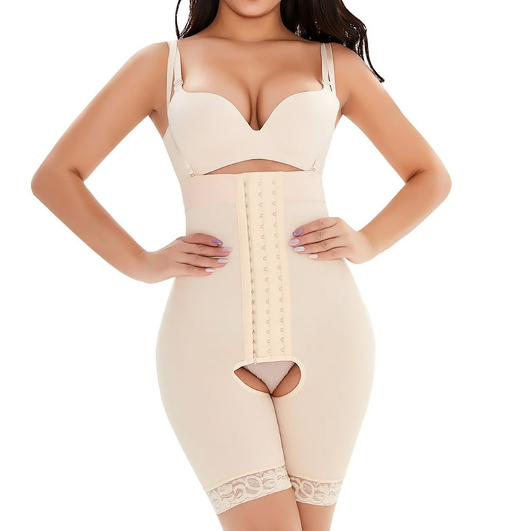 Aueoeo Backless Shapewear, Plus Size Body Shaper Women's High Waist  Alterable Button Lifter Hip and Hip Tucks In Pants 