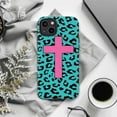 thumbnail image 6 of Bold Leopard Print Phone Case with Pink Cross, Vibrant Animal Pattern iPhone Cover, Stylish Protective Case for iPhone 16 15 14 13 12 11 Pro Plus Mini, 6 of 6