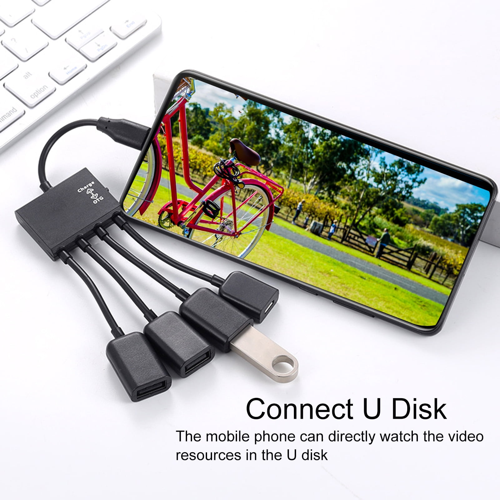 Usb Micro To Usb C Adapter 4-in-1 Otg Cable 1a/2a For Diy Data
