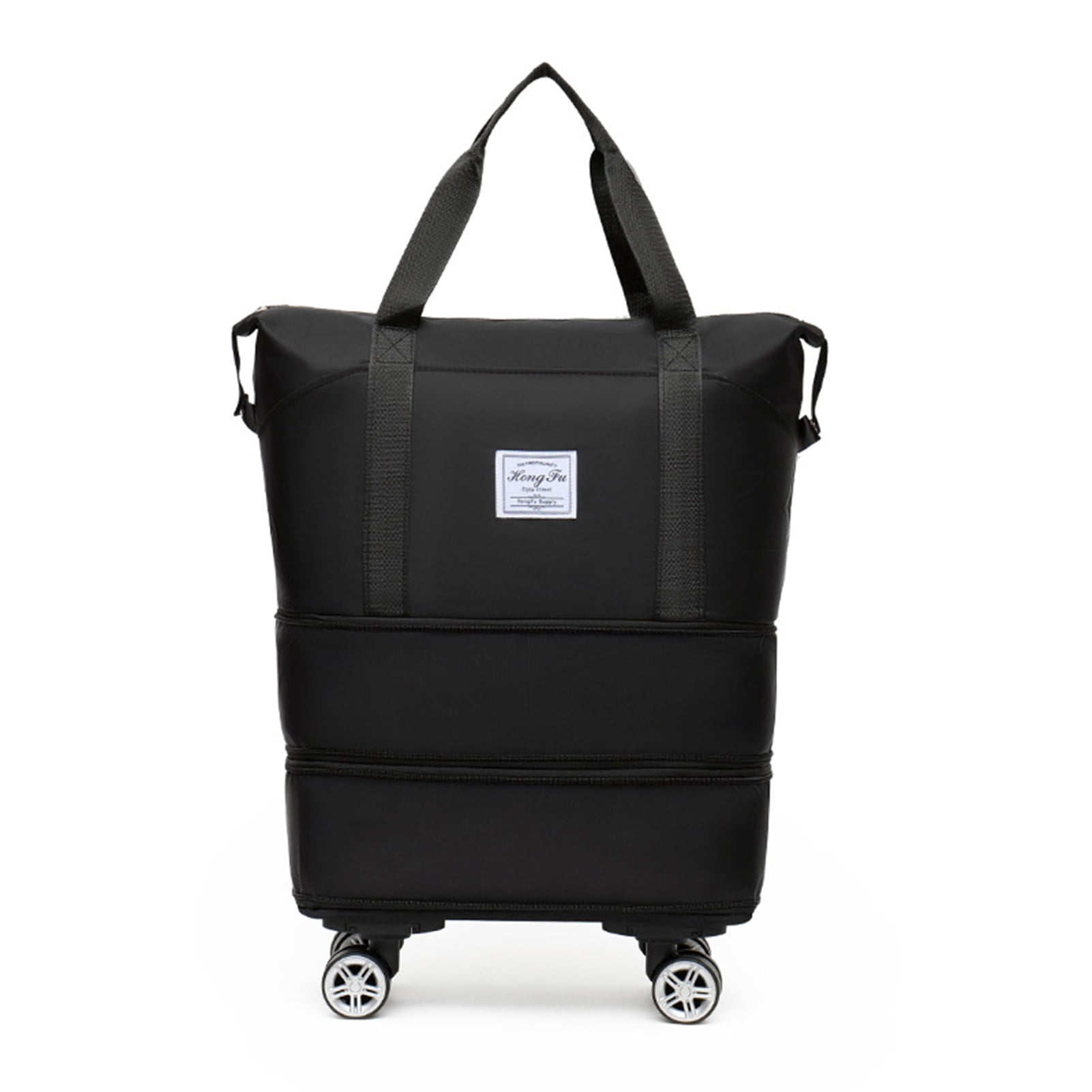 sunsanly Travel Expandable Luggage Bag with Multiple Compartments Large Capacity Zipper Closure Waterproof Duffel Bag Suitcase with Wheels