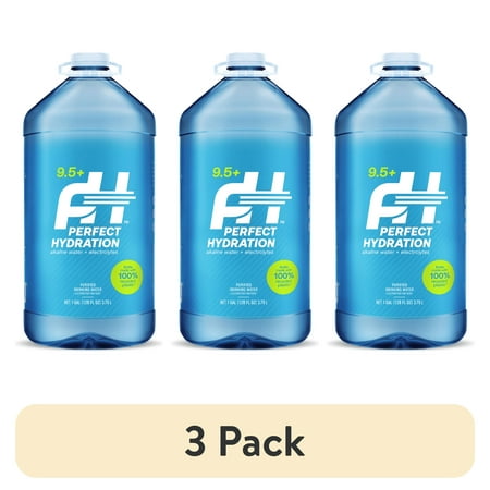 (3 pack) Perfect Hydration 9.5+ pH Alkaline Water, 1 Gallon Bottle