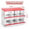 thumbnail image 3 of Metal Chicken Egg Laying Boxes with 3 Compartments, Vented Holes & Swing Perch – Perfect Nesting Solution for Chicken Coop, Chickens, Hens & Ducks, 3 of 8