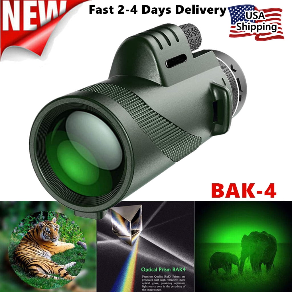 Day/Night Vision 40X60 Zoom Monocular Hunting Camping Telescope Waterproof w/Bag 