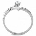 thumbnail image 2 of High polished (no plating) Stainless Steel Ring with AAA Grade CZ in Clear for Women Style DA240, 2 of 4